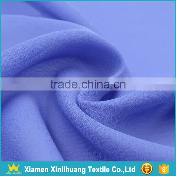 New Style Light Blue Pure Polyester Dobby Georgette Fabric for Dresses