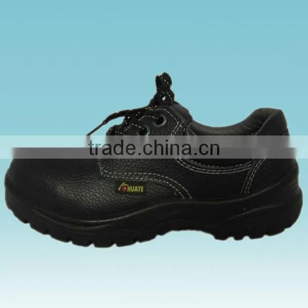 thick-heeled steel toe cap black construction foot protection safety shoes
