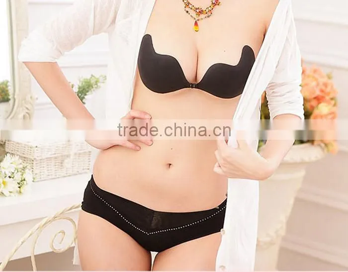 strapless self-adhesive v bra