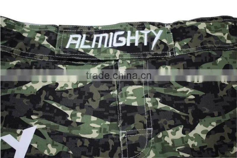 GREEN CAMO FIGHT SHORTS CUSTOM PRINTING MAKE YOUR OWN STYLE MMA SHORTS