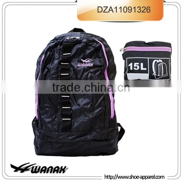 Black Foldable Shopping Bag Folding backpack Bag