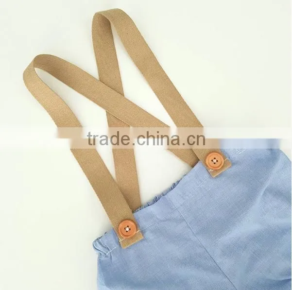 Suspender Shorts Baby Clothes Plain Color Apparel Kids Clothing Wholesale