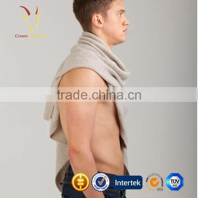 Flat Knitting Merino Wool Cashmere Scarf Mens