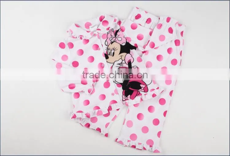 mikey mouse printing patent licensing girl pajamas white sleeping wear