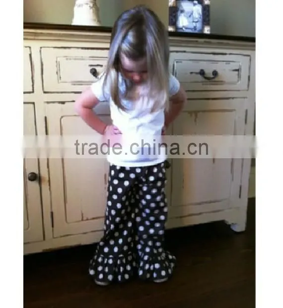 Little Girls Easter Ruffled Cute 2pcs Top Matching polka dot Bunny Top Capris Pants Boutique Cotton Summer Outfit Clothing Sets