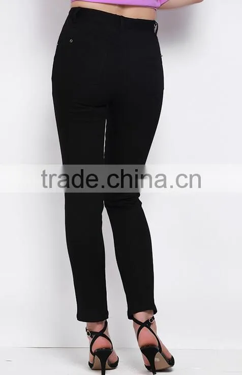 EY0585P high waisted cropped culotte female trousers women casual pants