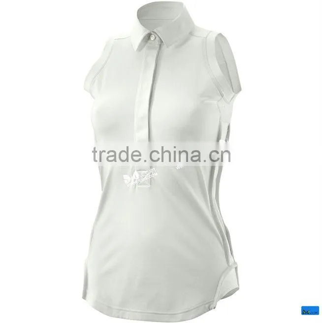 Blue polo 100% cotton ladies t-shirt