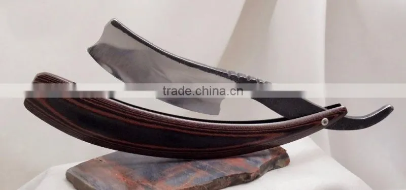 Wood and Metal Straight Razor
