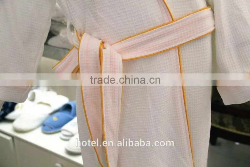 Chinese Products Waffle Bath Robe With Embroidery Logo