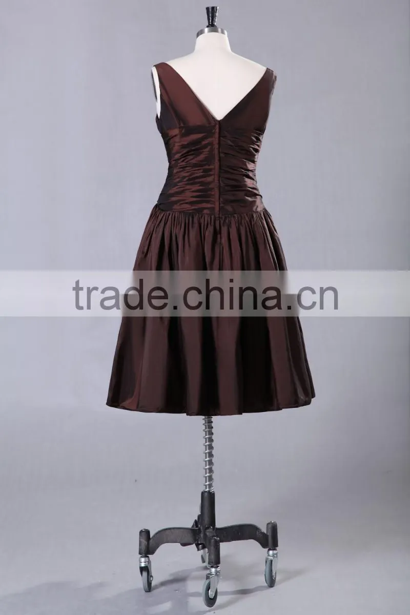 2017 simple style cap sleeves red prom gown ED134