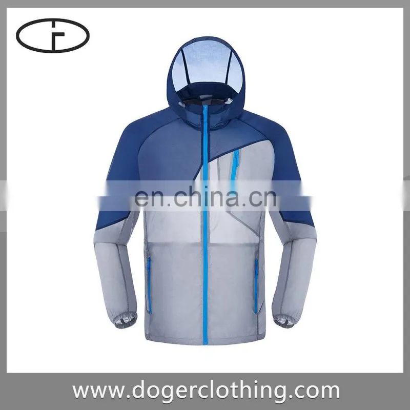 One touch express manufacturer color long sleeve hooded casual jacket men