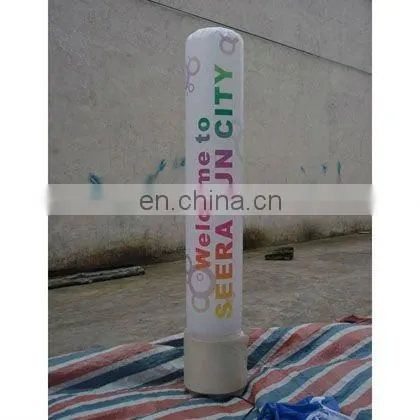 inflatable cylinder for display advertising with light bulb inside,size 2.3m tall