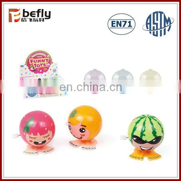 3 style assorted plastic clock fruit crab wind-up toy