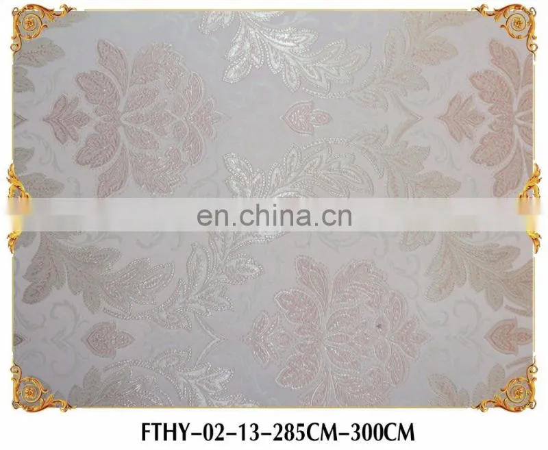 Feitex Textile Wall Paper Seamless Wall Covering ,high quality interior wallpaper, High Quality Jacquard Wallpaper
