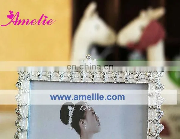 A0132 Alloy Diamond Crystal Enamel Wedding Anniversary Photo Frame