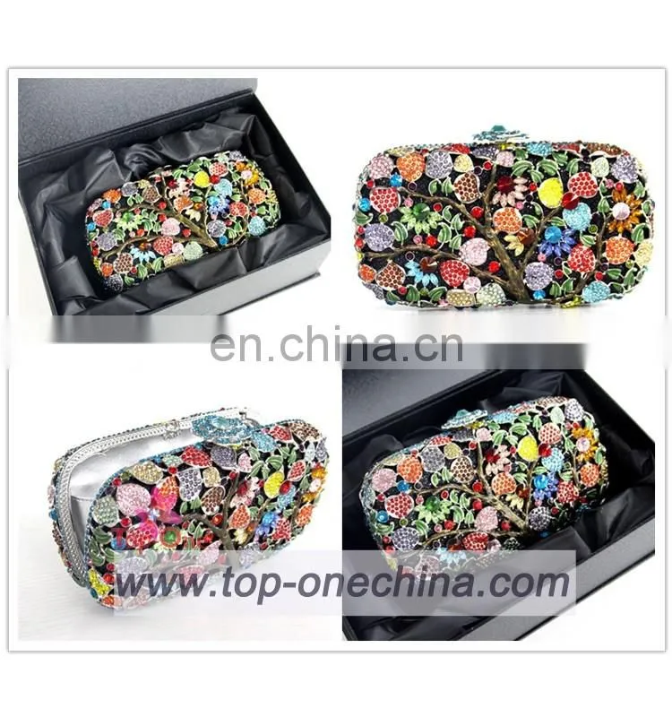Crystal evening clutch bags/stone cluth bags/clutch evening wedding favor bags