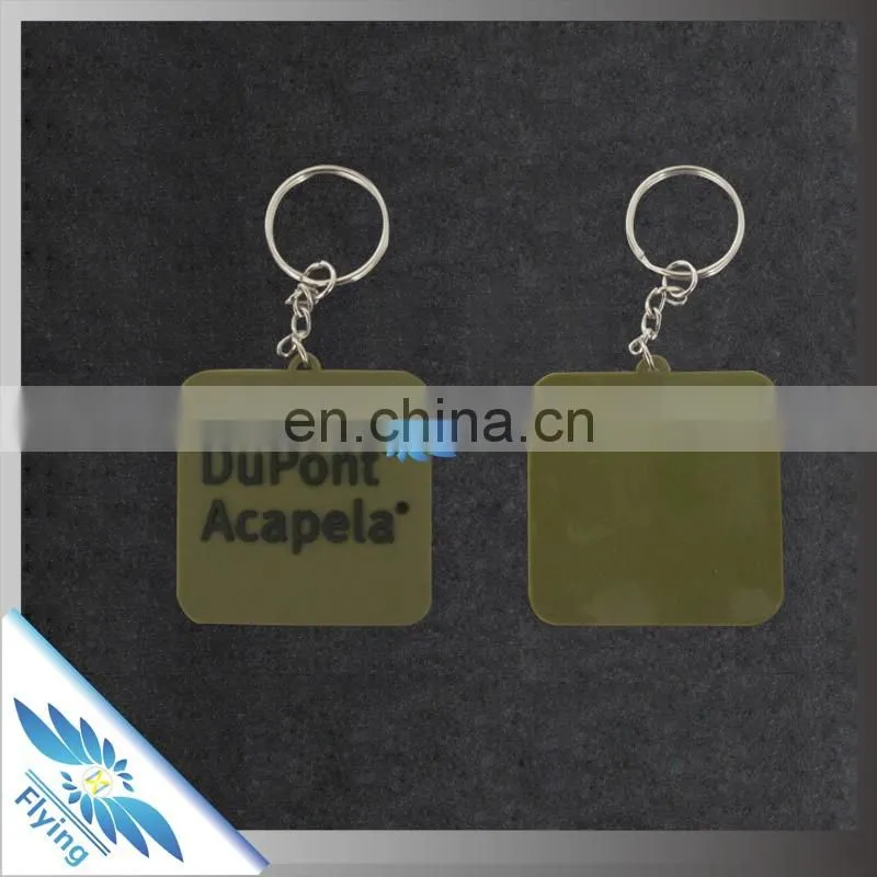 cheap price children anti lost pvc keychain/ silicone keychain with keyring for school bags