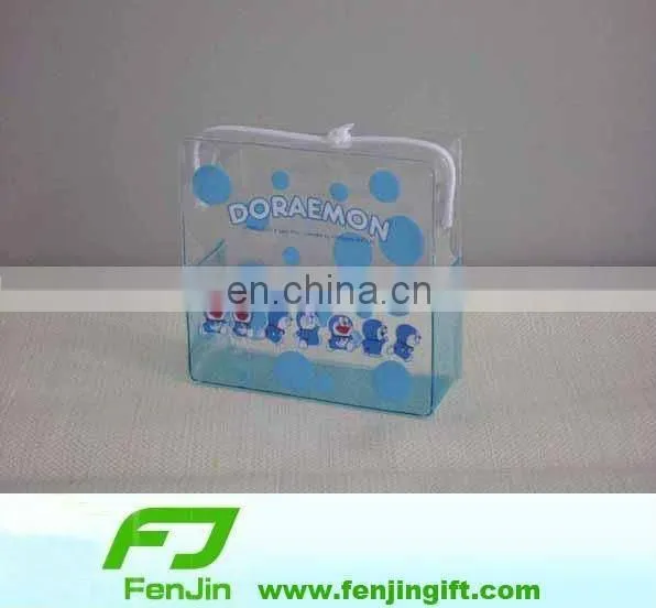 Pvc packaging bag for gift with top zip