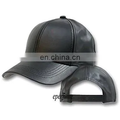 Men Faux Leather Warm Baseball Cap Causal Windproof Peaked Cap Adjust Snapback