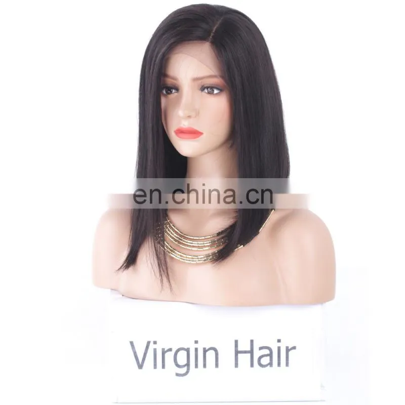 Raw indian hair wholesale Lace Front Wig preplucked free wig catalogs