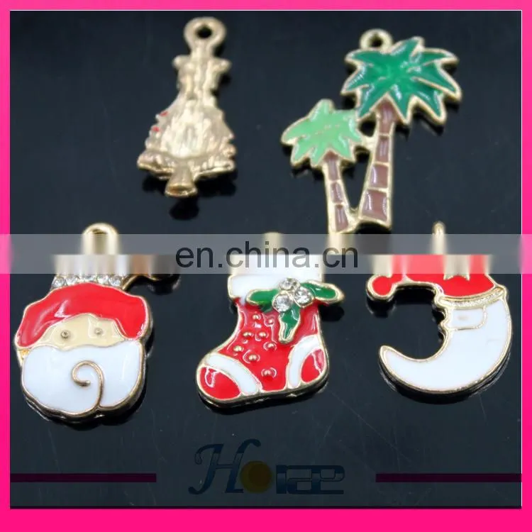 hma004 Christmas hat santa sock pendant rhinestone pendant for Christmas