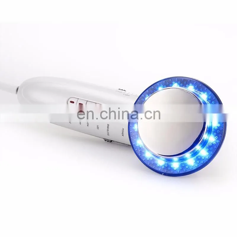 Portable 6 In 1 EMS Ultrasonic Cavitation LED Galvanic Ion Facial Body Beauty Machine Tens Acupuncture Therapy