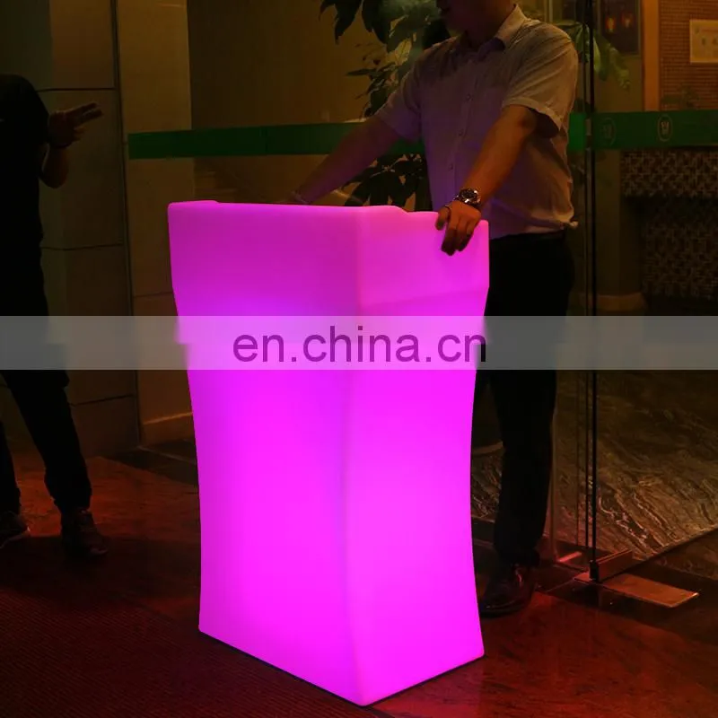 RGB rechargeable led bar furniture lllluminated waterproof bar chair stool