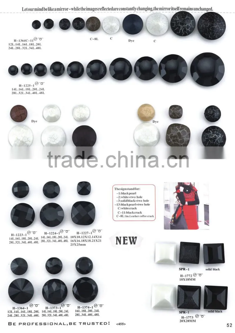 dyeable glitter resin stone button with shank