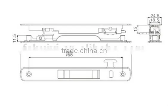 TS008A aluminum accessories aluminium window lock