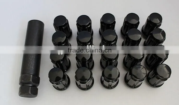 alloy black used bolts and nuts Kit; Incl. Lug nut/Tool; Size 14x1.50mm