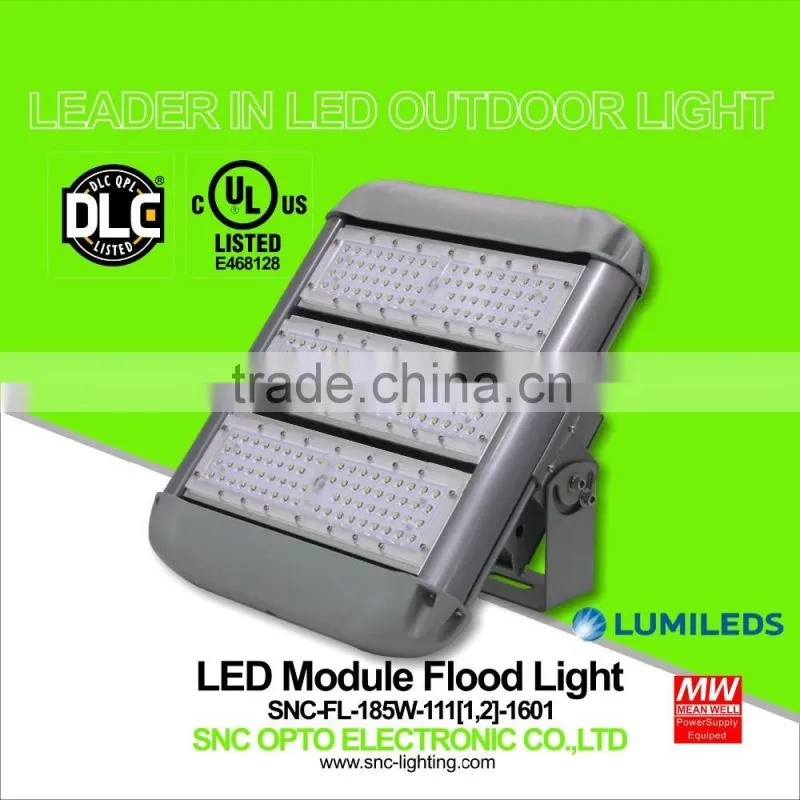 Shenzhen SNC manufacturer factory price new high lumen UL DLC listed outdoor led flood light 185W