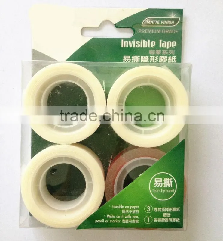 Invisible tape for write and magic tape removable
