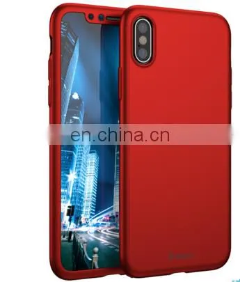 Newest ipaky 360 Case Full Body Protective with tempered Glass Phone Case for iPhone 8