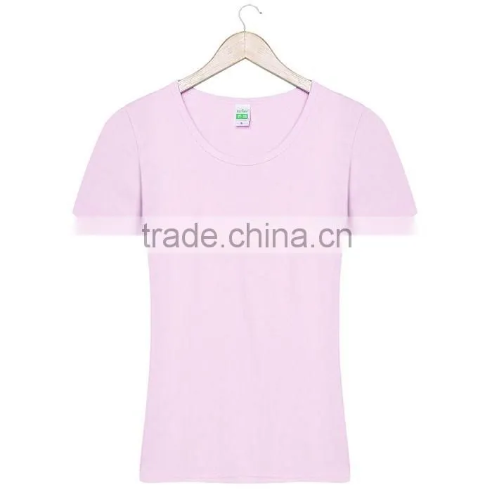 new style custom t shirt, Soft fabric round neck woman shirt