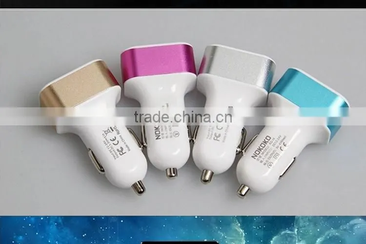 2016 new QC2.0 Quick Charge 3-port USB Car Charger, for iphone 6 Portable Charger, Universal Car charger mobile for Car Adapter