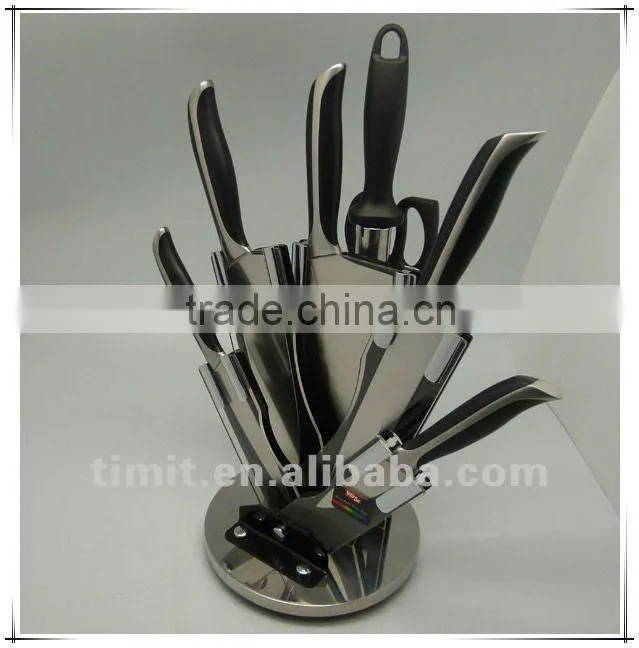 8pcs stainless steel solid handle good quality kitchen knife
