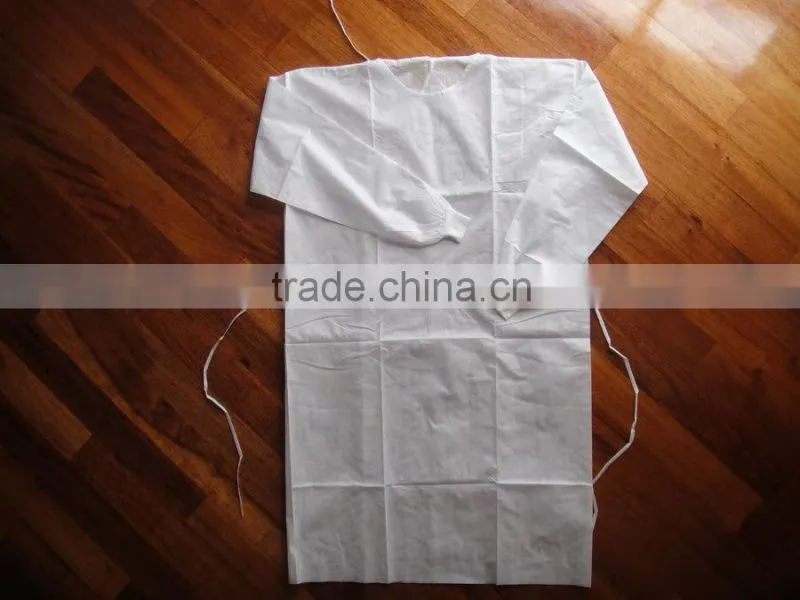 Surgical surgeon medical gown Disposable PP green isolation gown knitted cuff