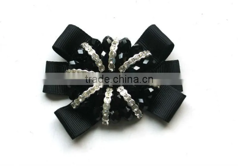 New design rhinestones lace trim patch for wedding dress