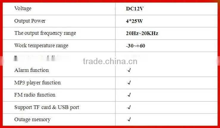 China motorcycle alarm mp3 player buy wholesale direct from china