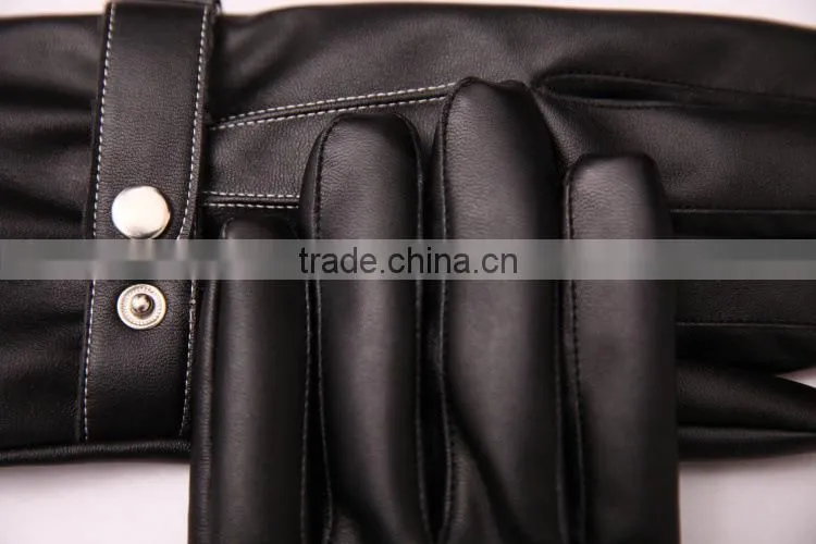 Leather Touch Screen Gloves , Use Device While Keeping Hands Warm ,Full Finger gloves