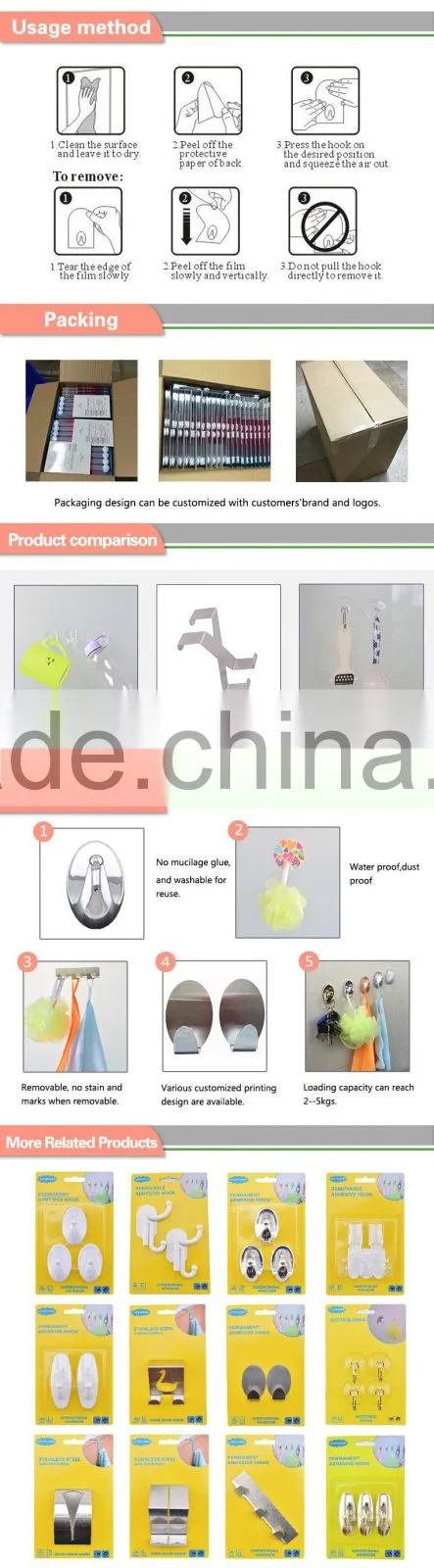 Plastic Material and Hook Type plastic molded hook