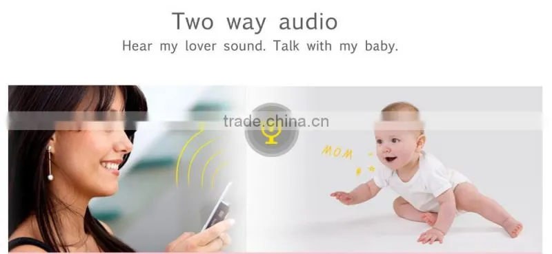 Plug and play alarm push motion detector with night vision hd 720p p2p wifi ip camera