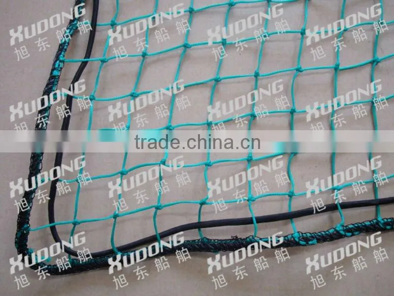PP green knotless trailer cargo net