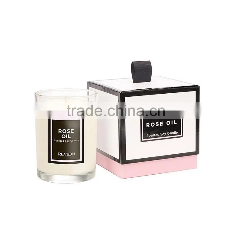 Custom scented soybean candle with carboard gift box