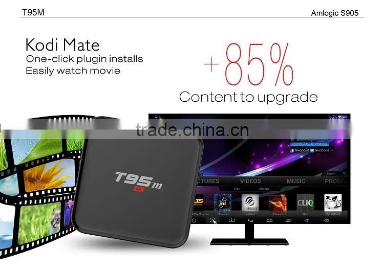 New arrival T95M tv box kodi preload T95M Amlogic s905 2G 8G T95M android5.1 smart box