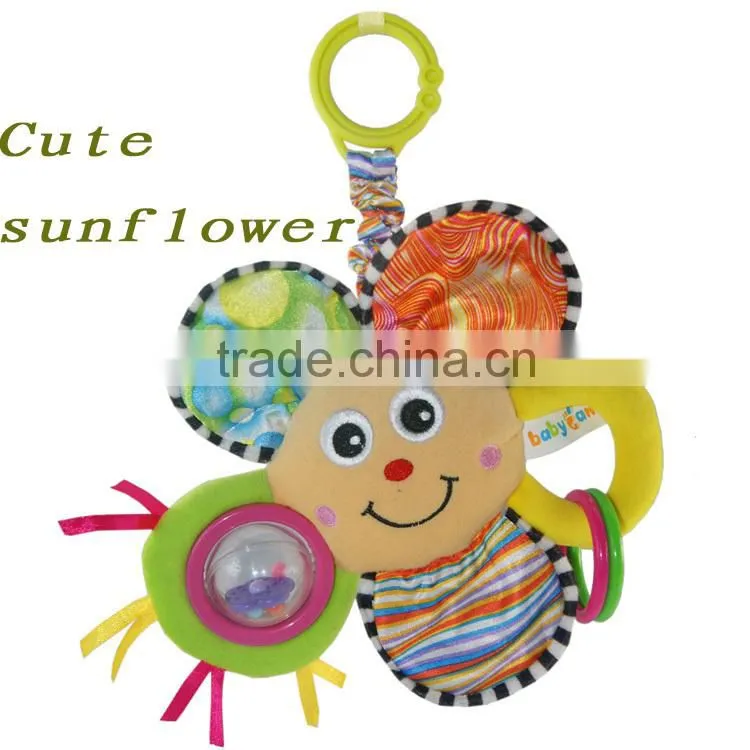 Babyfans popular cute design baby crib hanging toy baby rattle toy hot selling baby plush toy