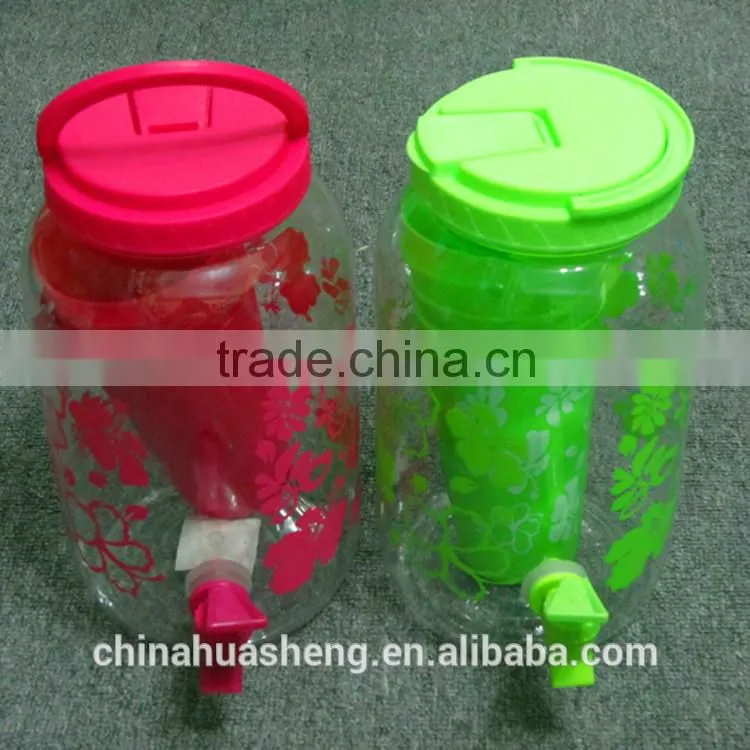 1G 3800 BPA FREE jar Buffet plastic juice jar PET Water jar custom logo custom color