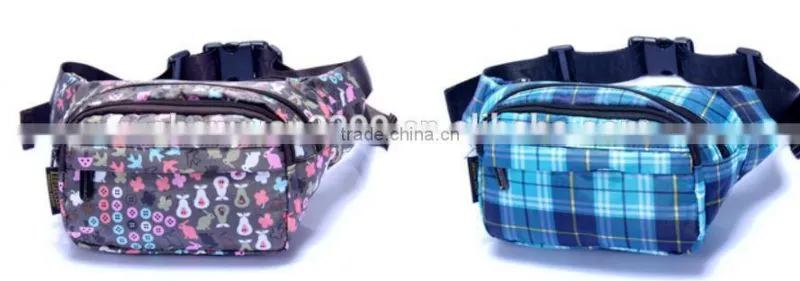 Latest Arrival Fancy Printing Polyester Walk Bag Customizable Outdoor Sport Waist Bag