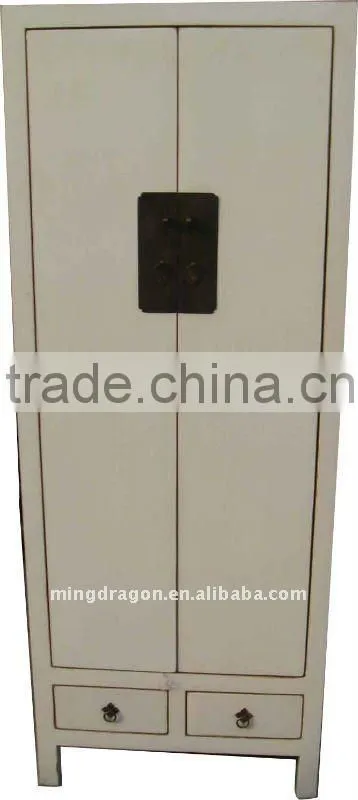 Chinese Antique Style Beijing Black Two Door Two Drawer Cabinet