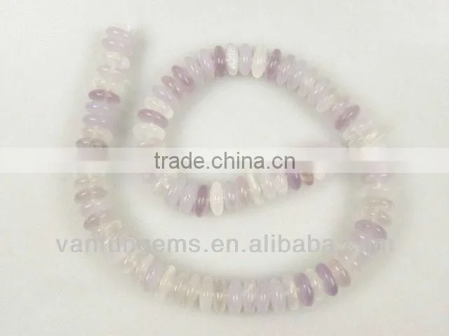 Gemstone fluorite rondelle beads for jewelry